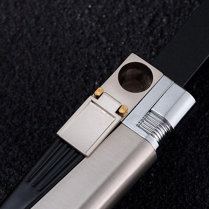 2-in-1 Function Inflatable Oblique Flame Lighter with Open Flame - Portable Pipe Lighter